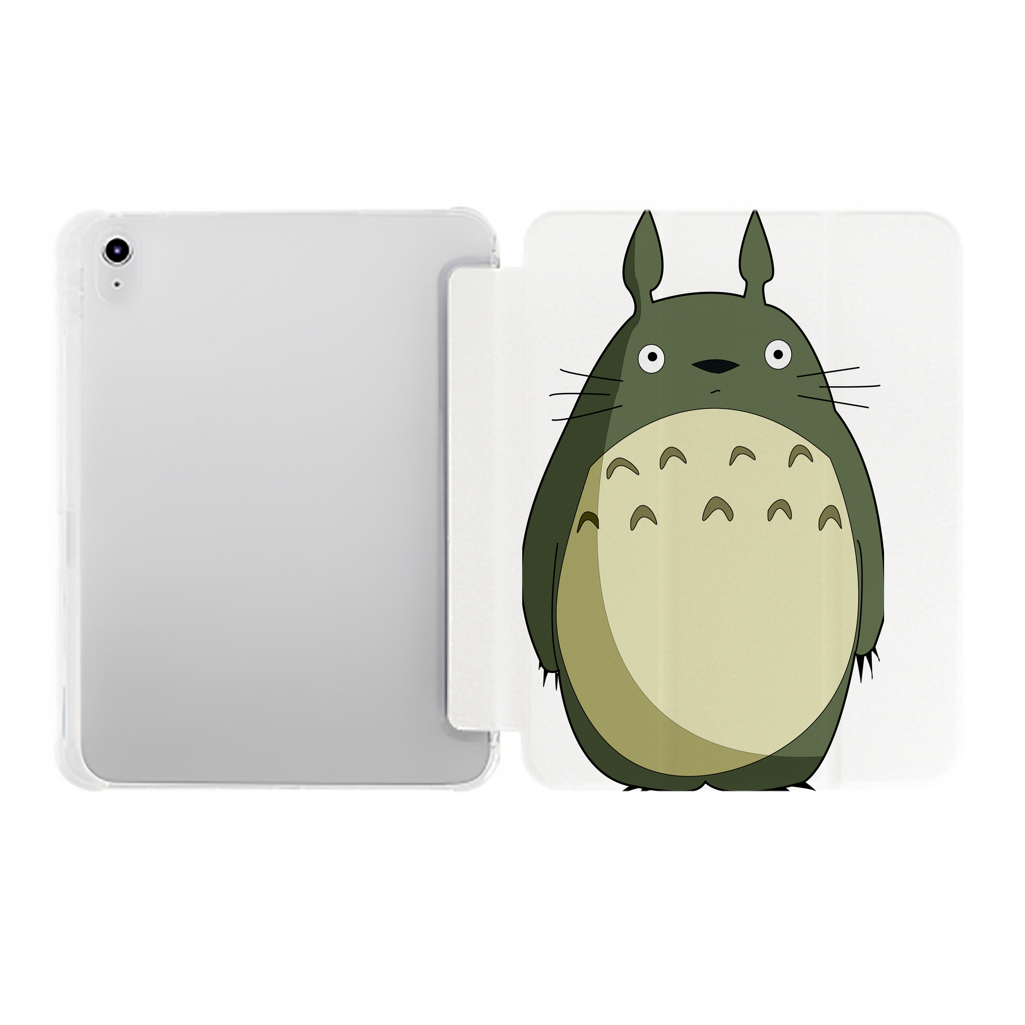 （画像用） となりのトトロ 草壁メイ 草壁サツキ My Neighbor Totoro Satsuki Kusakabe Mei Kusakabe IPad ケース ペン収納付き 三つ折りスタンド PUレザー×シリコン 対応機種9.5/10.5/10.9インチ